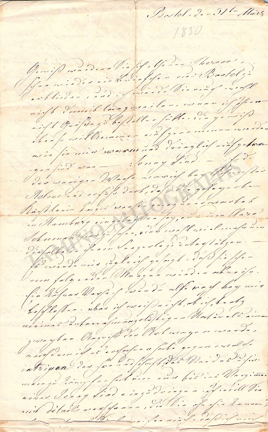 Lind, Jenny - Lot of 10 Autograph Letters Signed from friends and contemporaries - Image 18