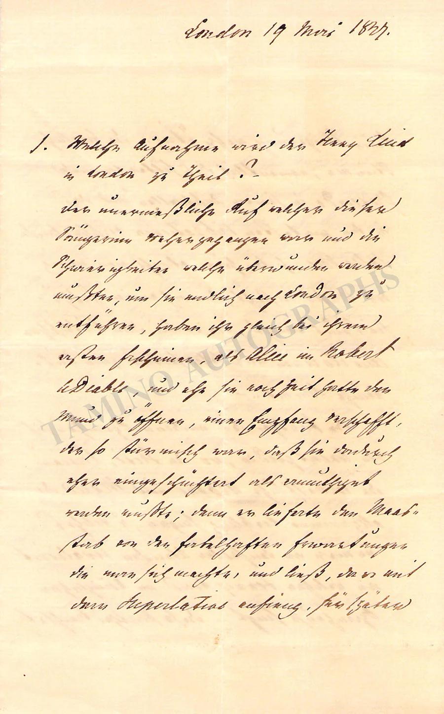 Lind, Jenny - Lot of 10 Autograph Letters Signed from friends and contemporaries - Image 24