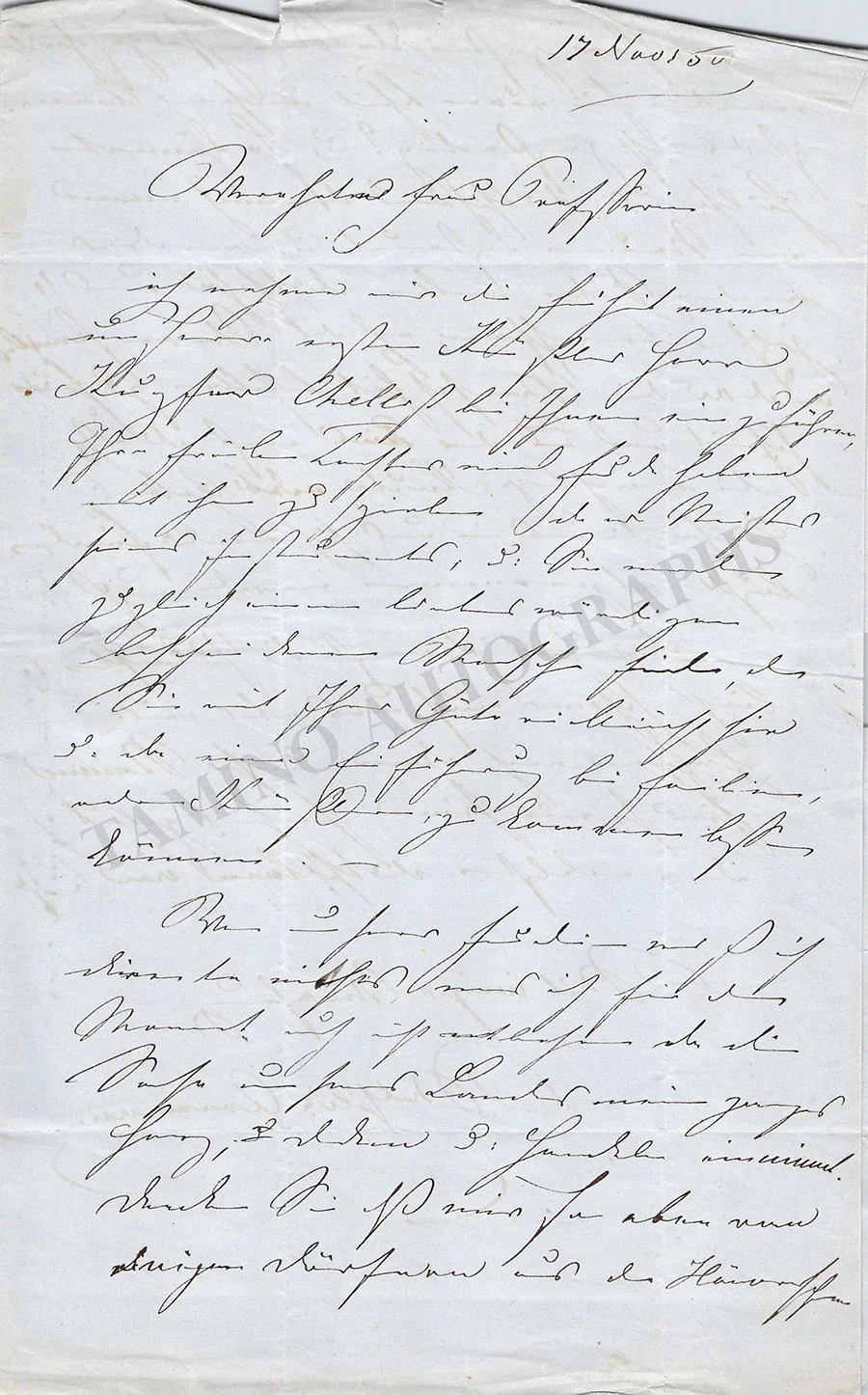 Lind, Jenny - Lot of 10 Autograph Letters Signed from friends and contemporaries - Image 37