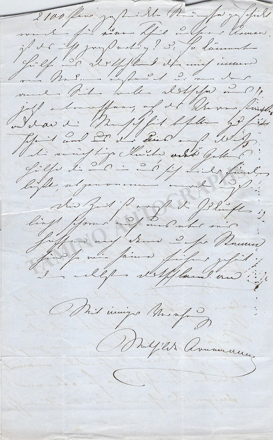 Lind, Jenny - Lot of 10 Autograph Letters Signed from friends and contemporaries - Image 38