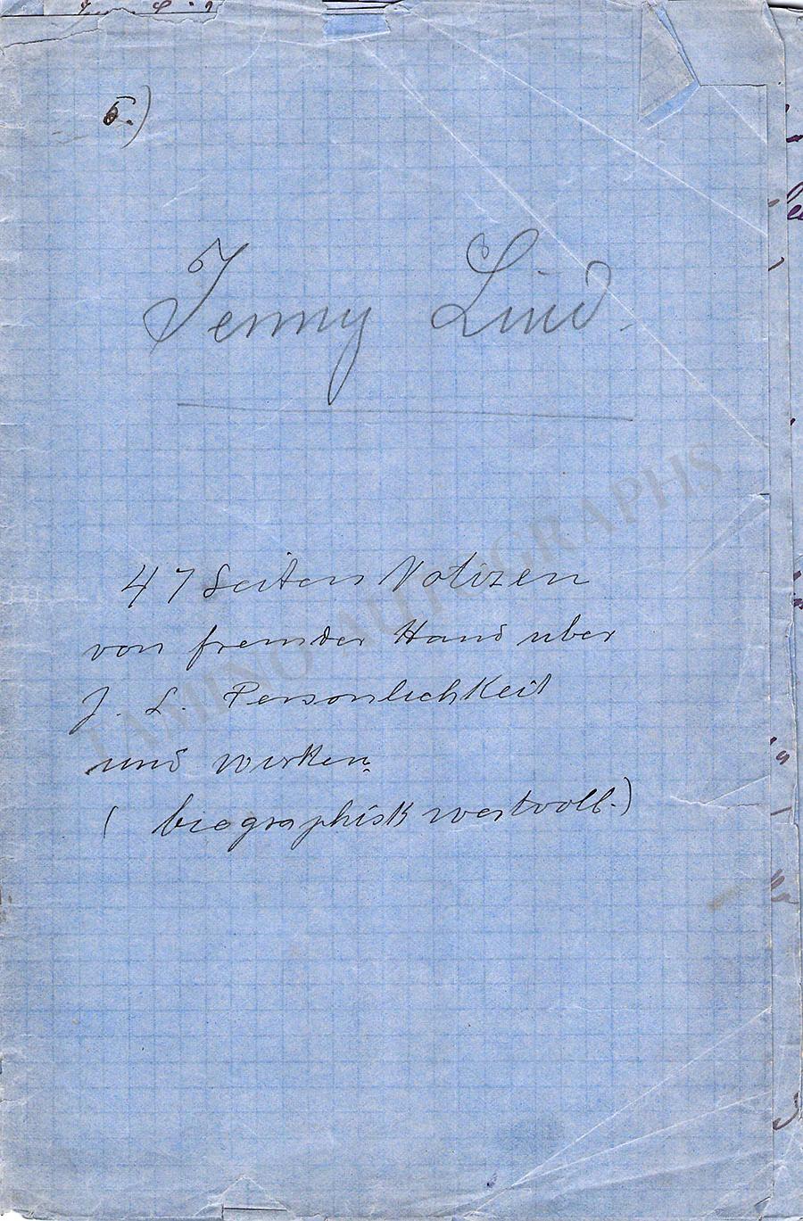Lind, Jenny - Lot of 10 Autograph Letters Signed from friends and contemporaries - Image 85
