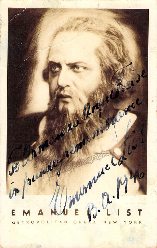 LIST, Emanuel (Various Autographs) - Image 12