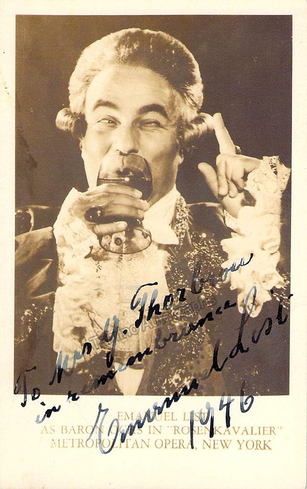 LIST, Emanuel (Various Autographs) - Image 13