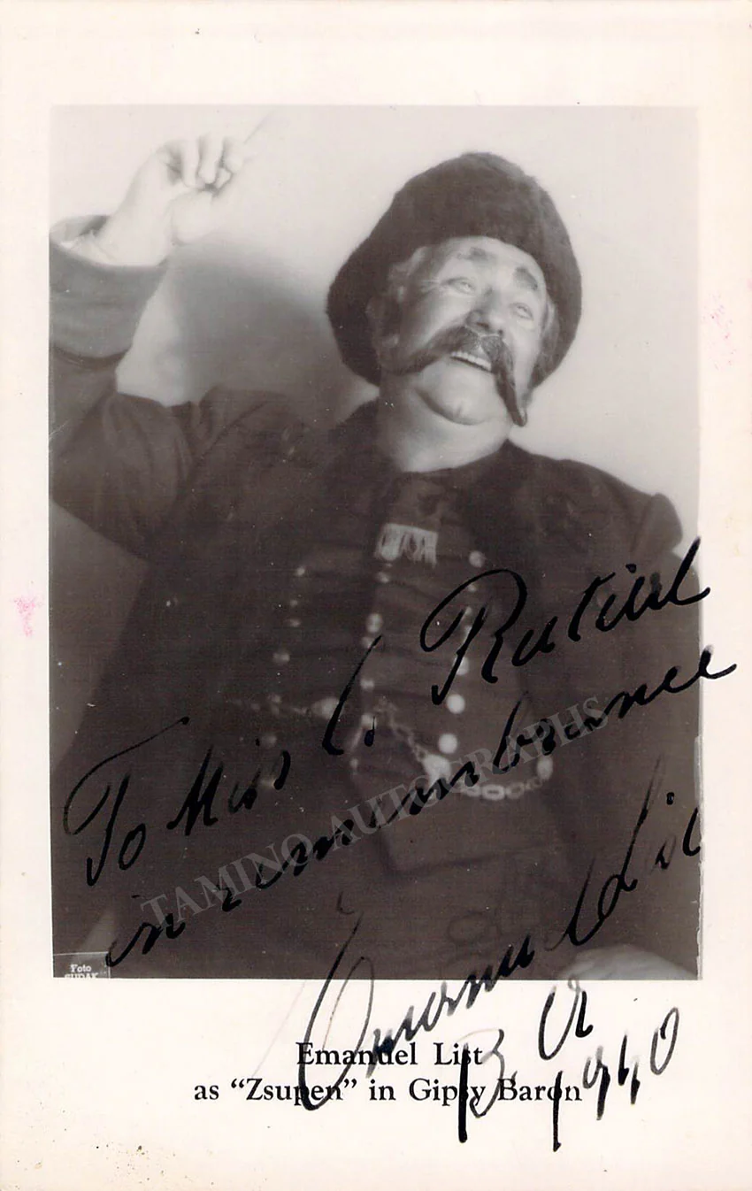 LIST, Emanuel (Various Autographs) - Image 14
