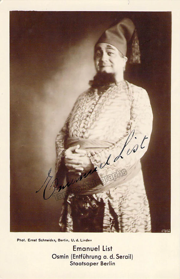 LIST, Emanuel (Various Autographs) - Image 15