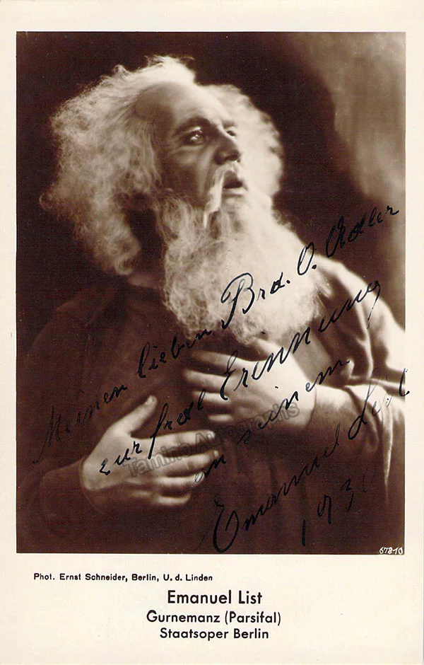 LIST, Emanuel (Various Autographs) - Image 16
