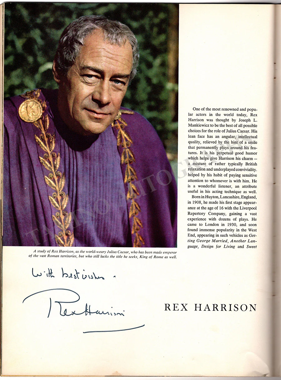 Taylor, Elizabeth - Burton, Richard - Harrison, Rex - Signed Program "Cleopatra" - Image 3
