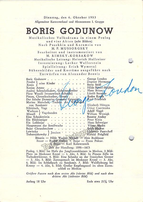 London, George - Lot of Signed Photos & Programs 1951-1955 - Image 9