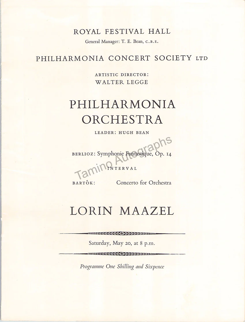 Maazel, Lorin - Signed Program London 1961 - Image 3