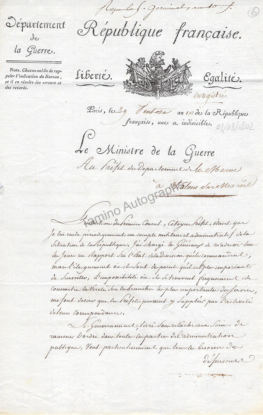 Berthier, Louis-Alexandre - Set of 7 Documents Signed - Image 7
