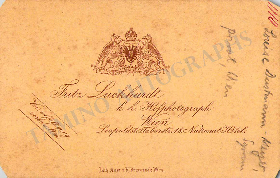 Dustmann, Louise - Unsigned CDV - Image 2