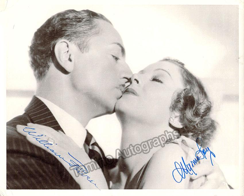 Loy, Myrna - Signed Photo with William Powell