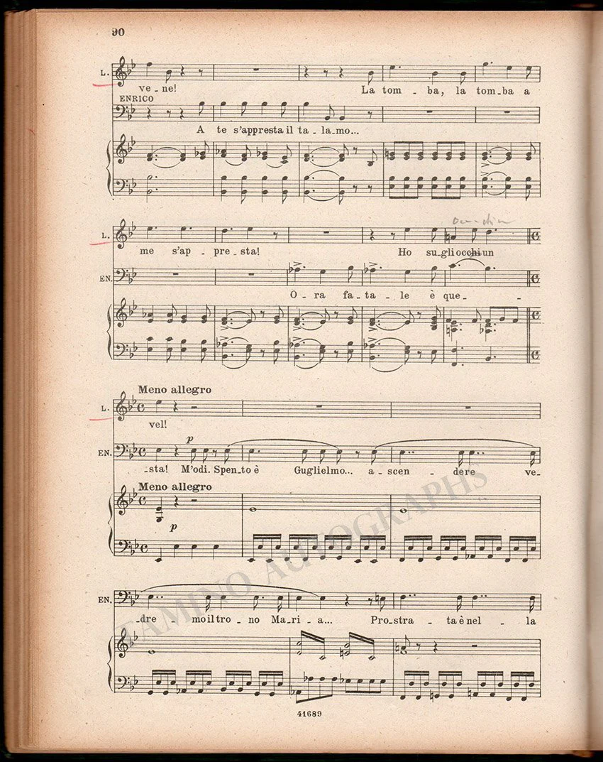 Lucia di Lammermoor Unsigned Score - Image 15