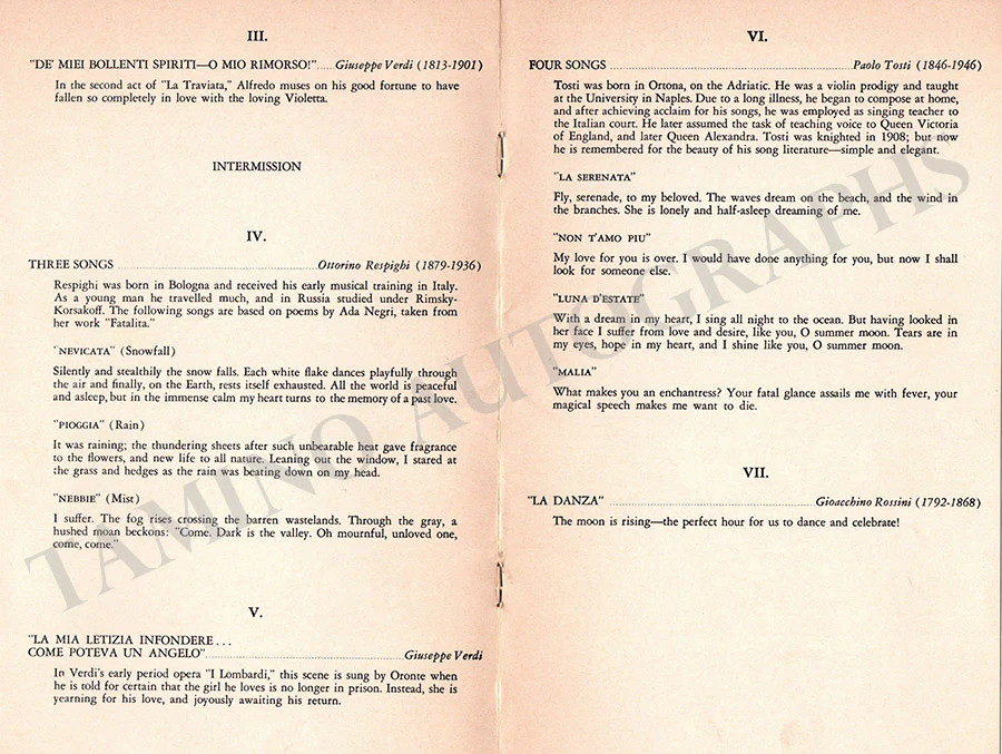 Pavarotti, Luciano - Signed Program N.Y. 1973 - Image 3