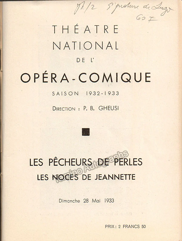 Lugo, Giuseppe - Signed Program - Image 2