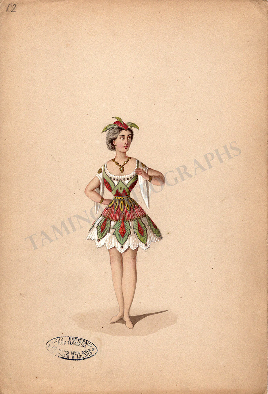 Bartezago, Luigi - Lot of 5 Original Costume Drawings - Image 4