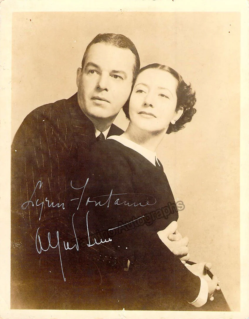 Lunt, Alfred - Fontanne, Lynne - Double Signed Photo