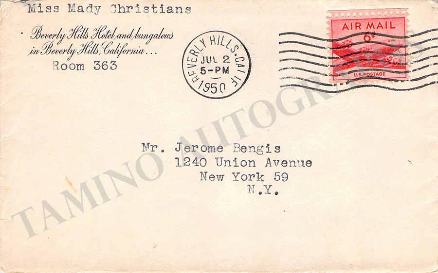 Christians, Mady - Set of 5 Signed Letters - Image 9