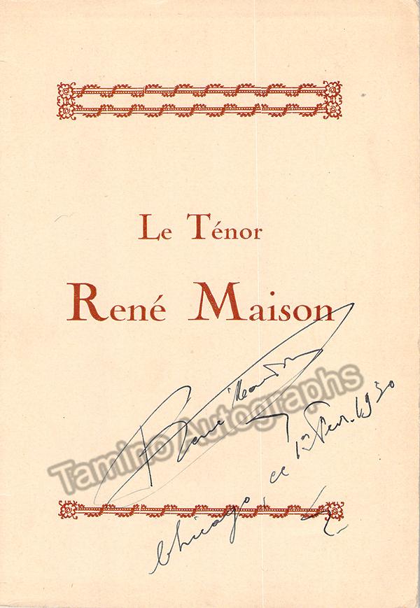 Maison, Rene - Signed Photo Brochure - Image 2
