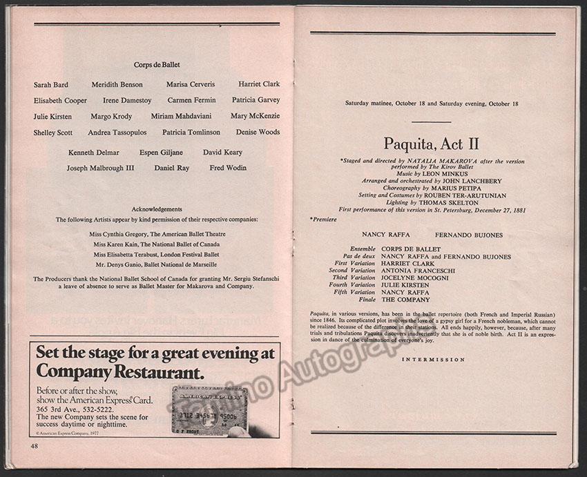 Makarova, Natalia - Signed Program - Image 4
