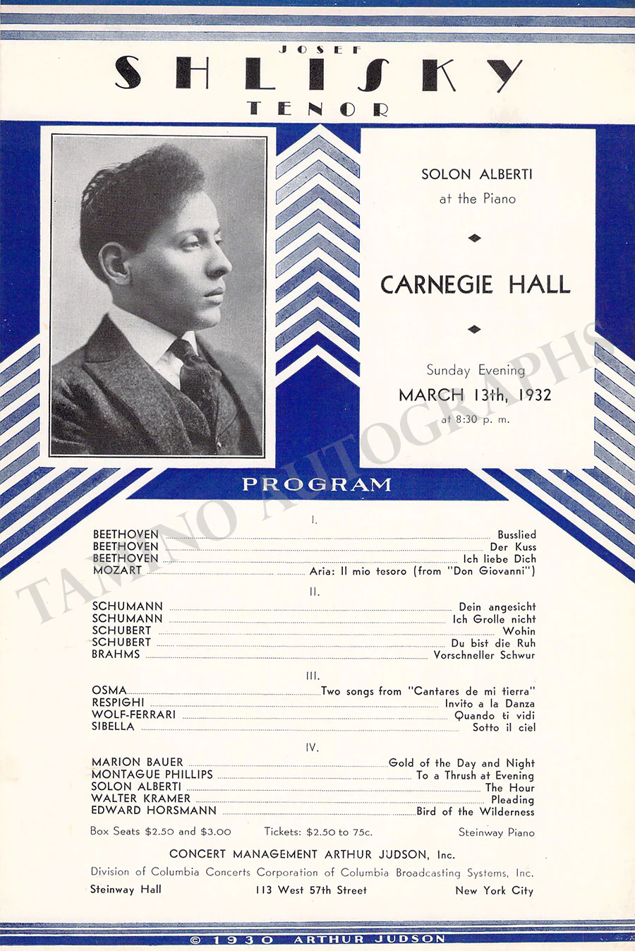 Male Singers - Collection of 90+ Playbills, Brochures & Programs - Image 100