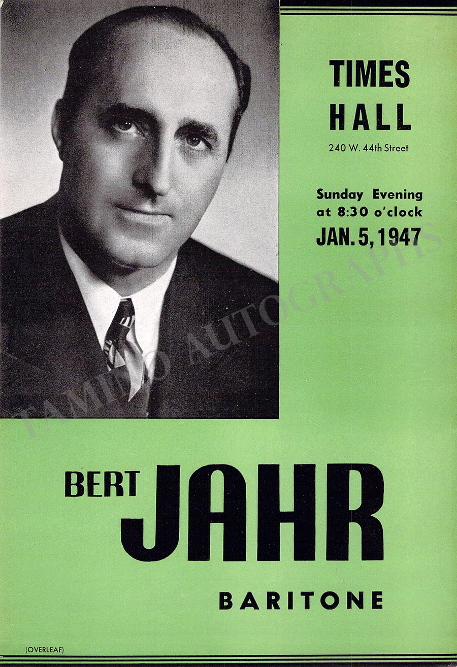 Male Singers - Collection of 90+ Playbills, Brochures & Programs - Image 122