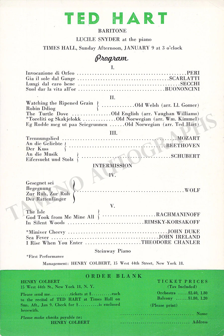 Male Singers - Collection of 90+ Playbills, Brochures & Programs - Image 128