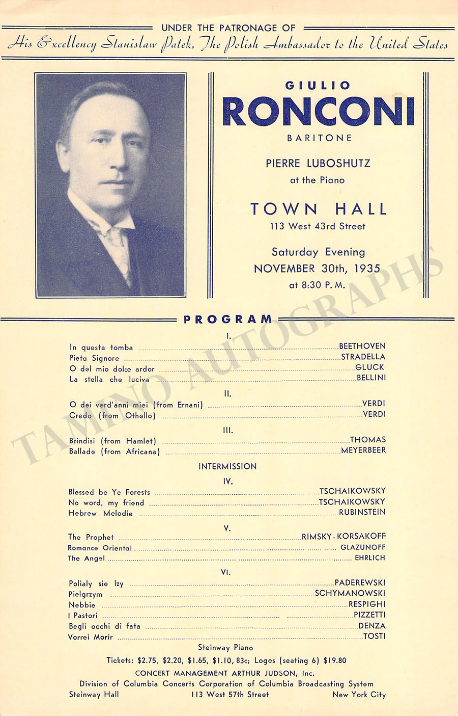 Male Singers - Collection of 90+ Playbills, Brochures & Programs - Image 150