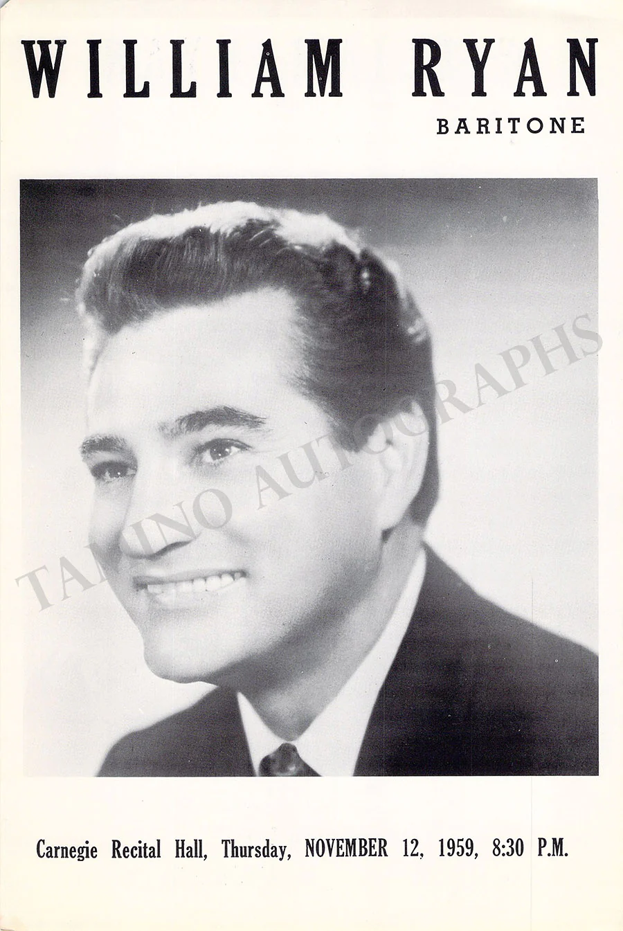 Male Singers - Collection of 90+ Playbills, Brochures & Programs - Image 47
