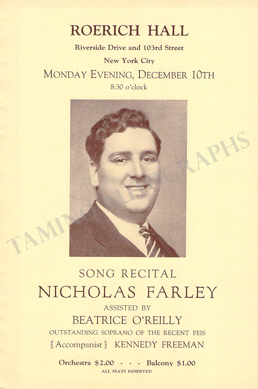 Male Singers - Collection of 90+ Playbills, Brochures & Programs - Image 54