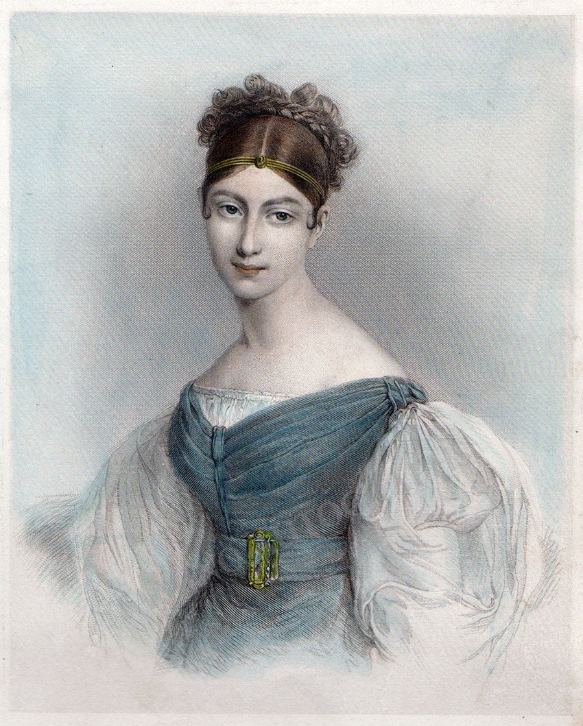 Malibran, Maria - Original Hand-Colored 19th Century Drawing - Image 3