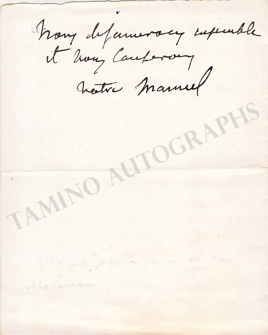 Garcia, Manuel Jr. - Set of 2 Autograph Notes Signed - Image 2