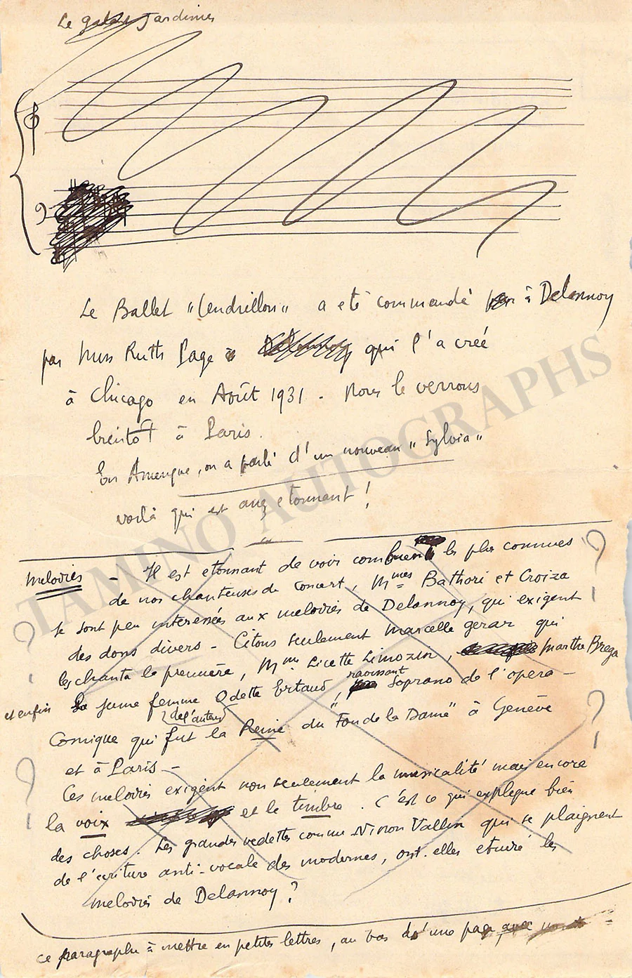 Delannoy, Marcel - Signed Document - Image 2