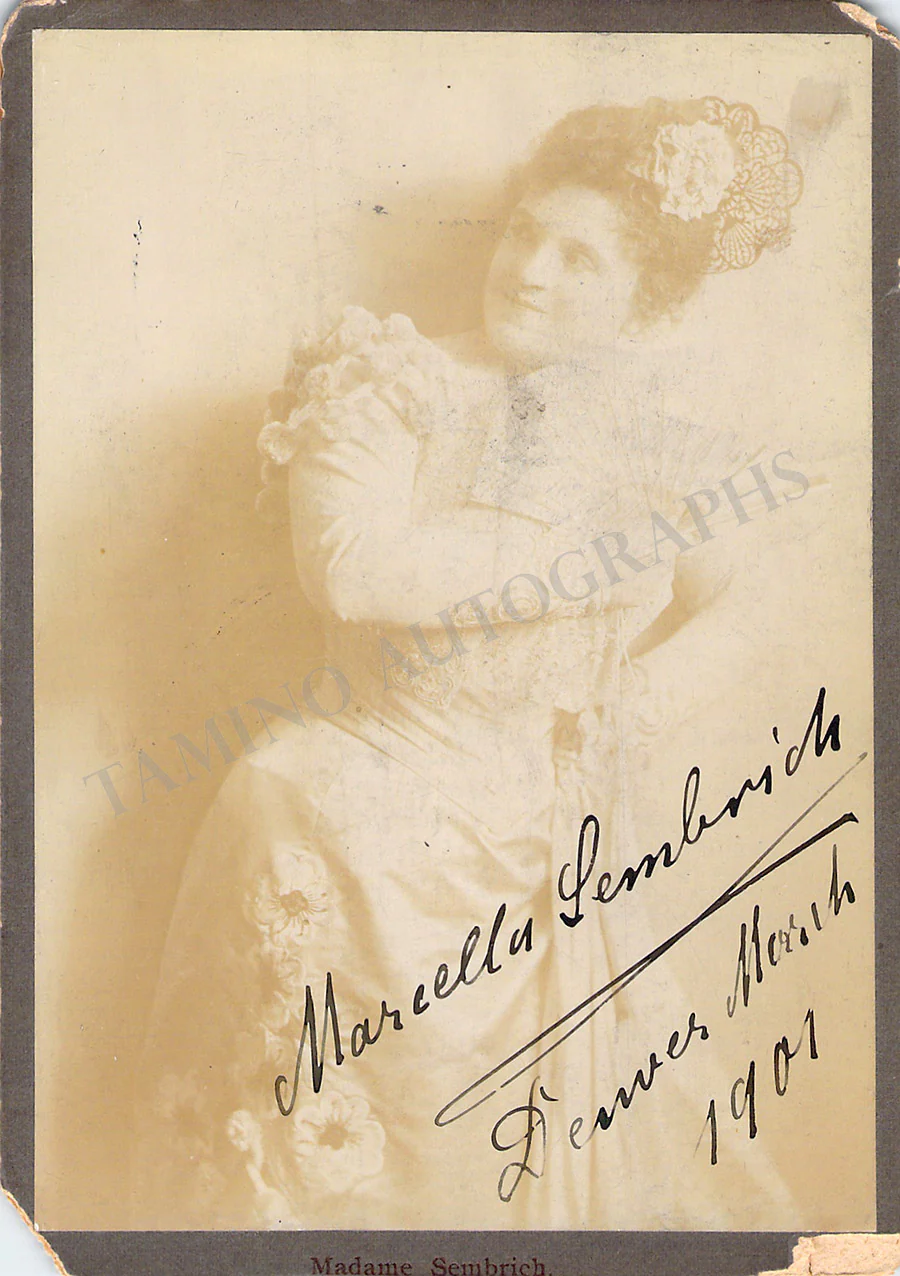Sembrich, Marcella - Various Autographs - Image 3