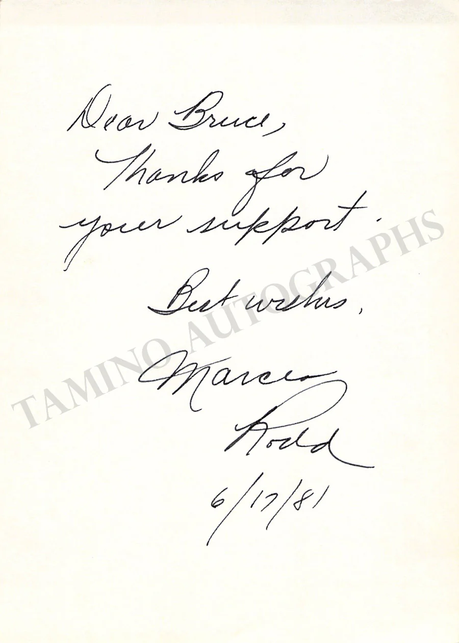Rodd, Marcia - Signed Photograph 1981 - Image 2