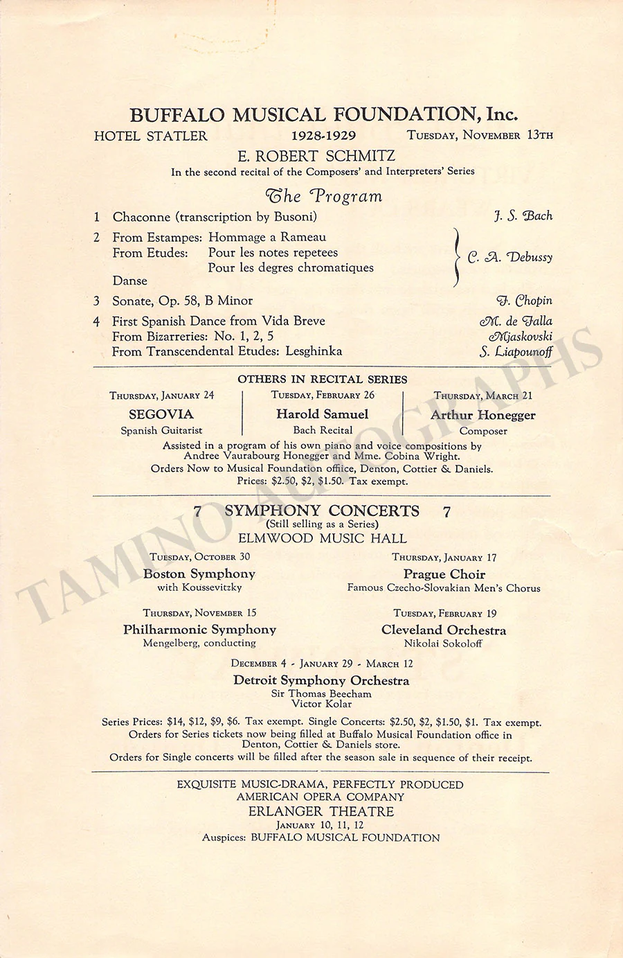 Matzenauer, Margarete - Signed Program Buffalo 1928 - Image 3