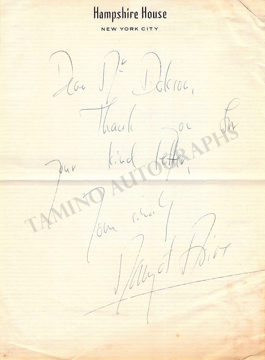 Fonteyn, Margot - Lot of Autograph Notes & Letters Signed