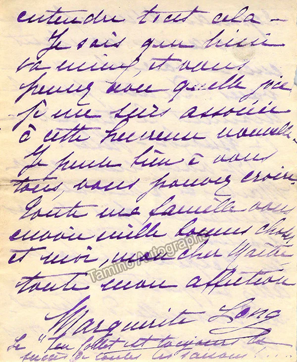 Long, Marguerite - Set of 3 Autograph Letters Signed - Image 4