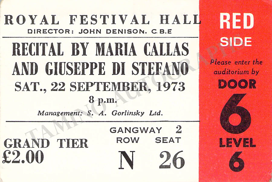 Callas, Maria - Di Stefano, Giuseppe - Signed Program London 1973 - Image 5
