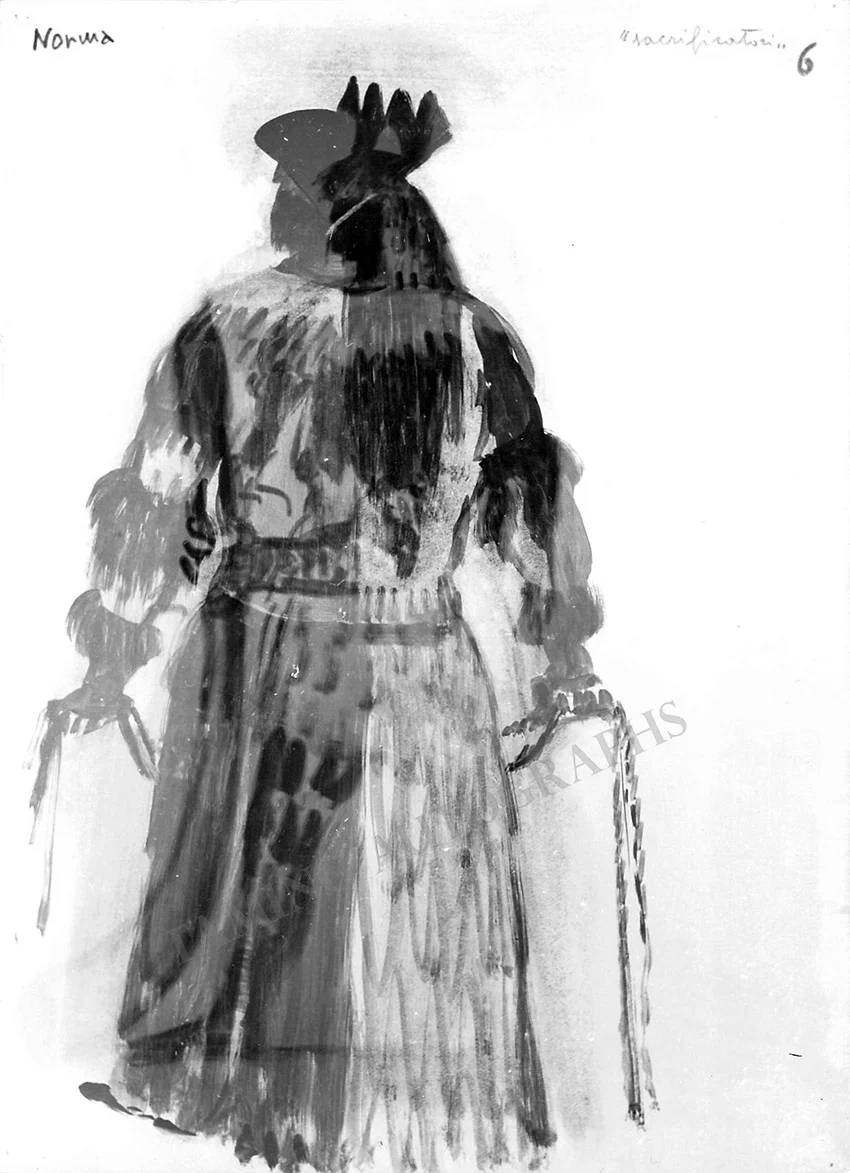 Callas, Maria - Set of 31 Costume Designs Photos for Norma 1956