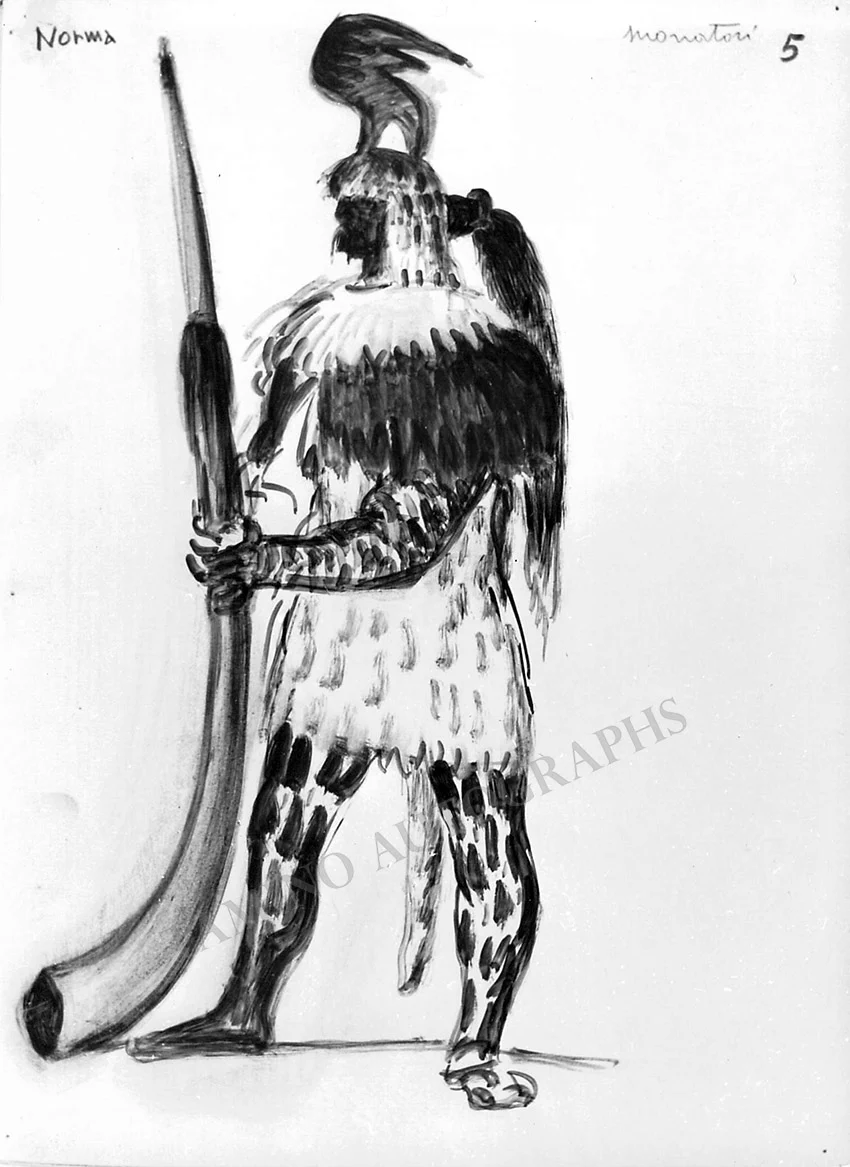 Callas, Maria - Set of 31 Costume Designs Photos for Norma 1956 - Image 24