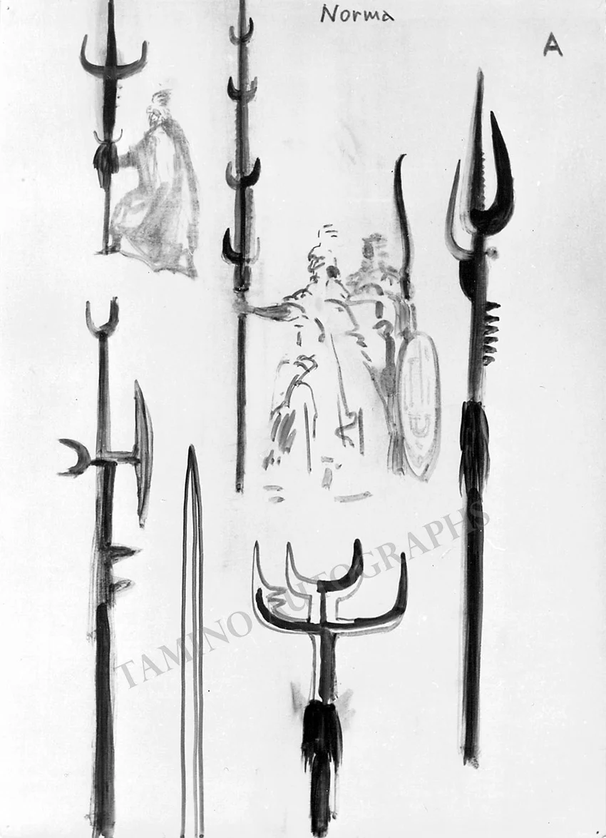 Callas, Maria - Set of 31 Costume Designs Photos for Norma 1956 - Image 25