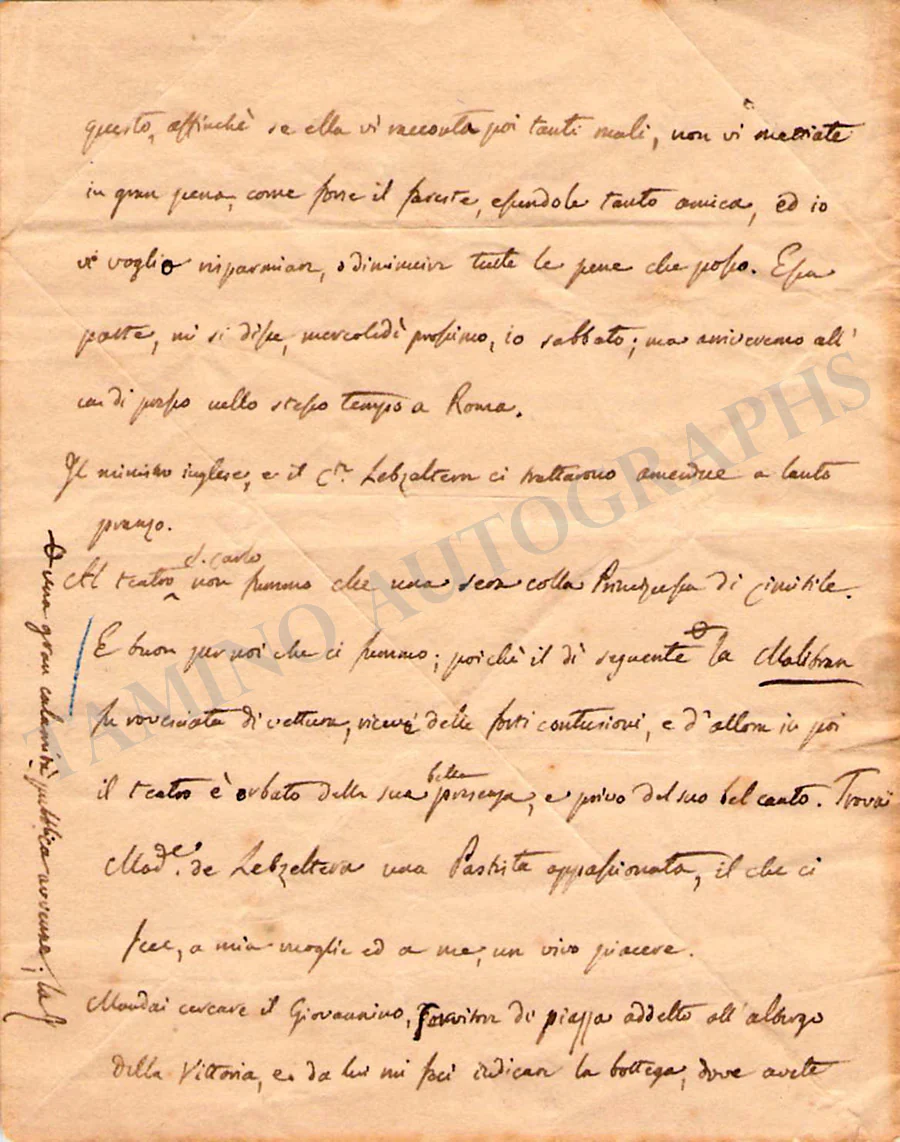 Malibran, Maria - Set of 4 Signed Letters about Her - Image 10