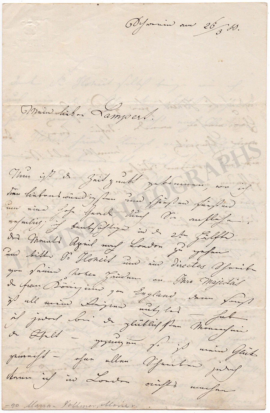 Marra Vollmer, Maria von - Set of 7 Autograph Letters Signed - Image 10