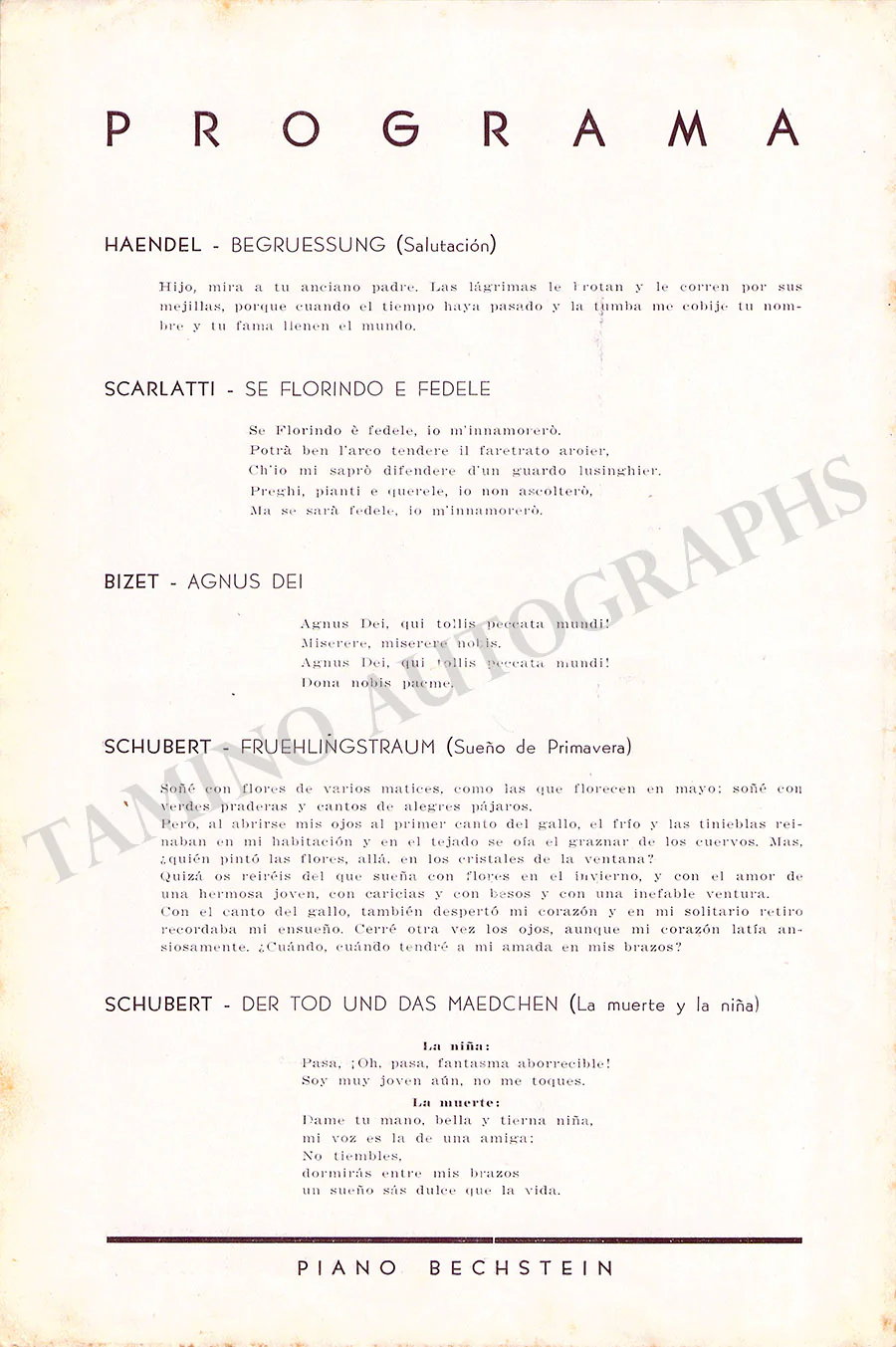 Anderson, Marian - Set of 13 Concert Programs Buenos Aires 1937-38 - Image 39