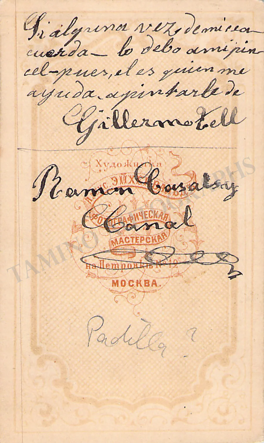 Padilla y Ramos, Mariano de - Set of 5 CDV Photos - Image 2