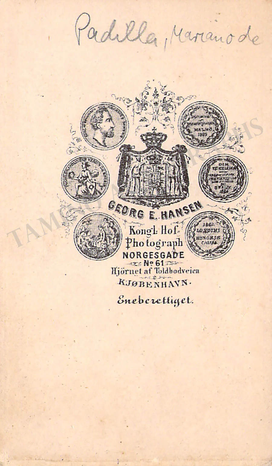 Padilla y Ramos, Mariano de - Set of 5 CDV Photos - Image 8