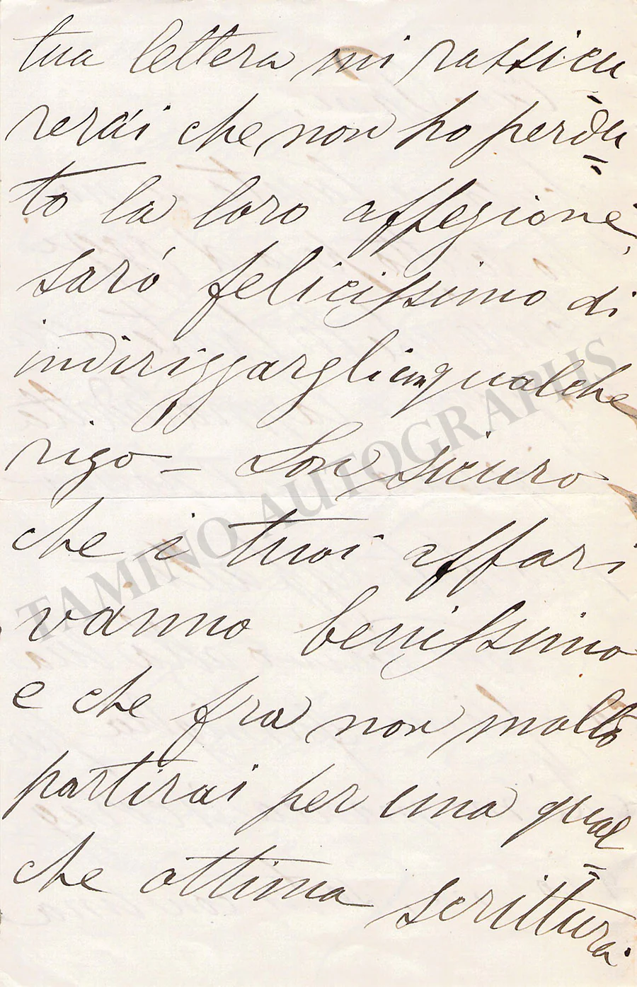 Costa, Mario Pasquale - Autograph Letter Signed - Image 2