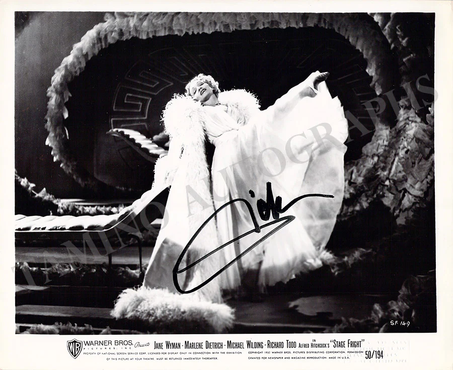 Dietrich, Marlene - Various Autographs