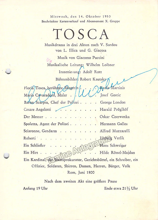 Martinis, Carla - Shock, Rudolf - Two Signed Programs - Image 2